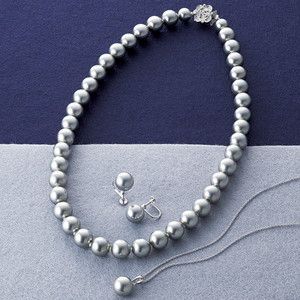 カンサイセレクション 花珠貝パール 3点セット ホワイト 29003W