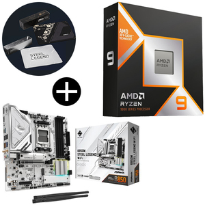 AMD Ryzen 9 9950X3D CPU + ASRock B850M Steel Legend WiFi Micro-ATX 