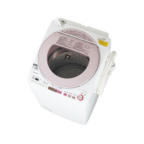 アウトレット】【リユース】 SHARP ES-TX8A ピンク系 [洗濯乾燥機 