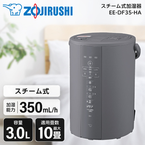 象印 EE-DF35-HA グレー [スチーム式加湿器 (木造6畳/プレハブ洋室10畳まで)]