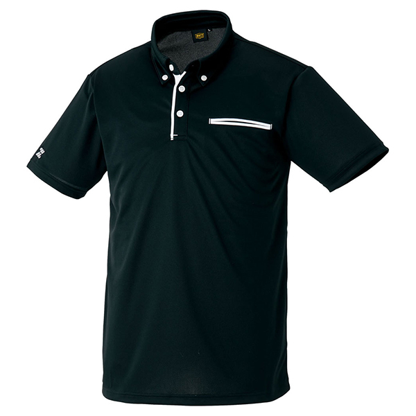 ZETT ゼット 野球ウエア ベースボールポロシャツ ブラック 2XO BOT83P