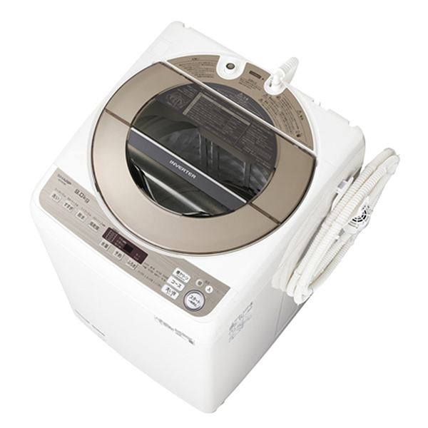 アウトレット】【リユース】 SHARP ES-KSV9D ゴールド系 [全自動洗濯機