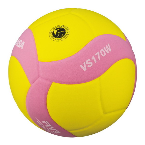 MIKASA VS170W-Y-P スマイルバレーボール 5号球(高校・大学・一般向け) イエロー×ピンク