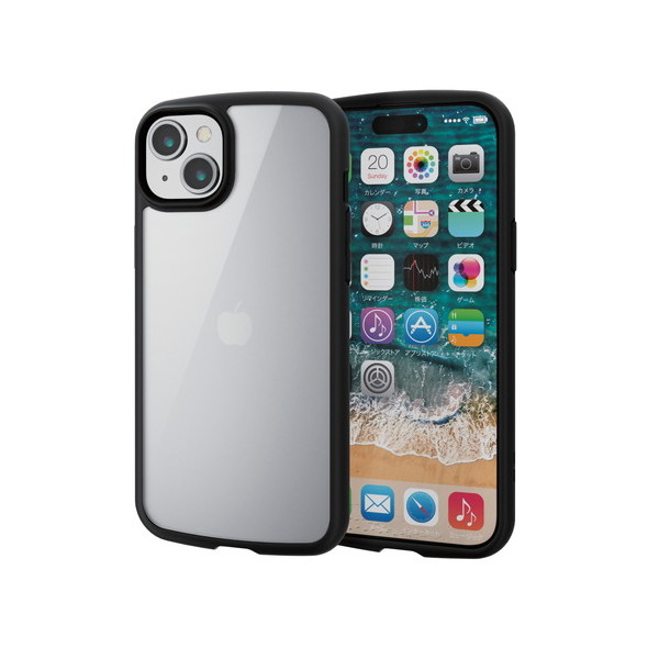 ELECOM PM-A23BTSLFCBK ubN [iPhone15 Plus P[X nCubh Ռz y ^ Jی TOUGH SLIM LITE]