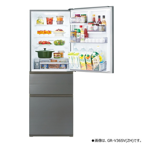 東芝 GR-V36SVL(ZH) アッシュグレージュ [冷蔵庫 (356L・左開き 