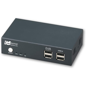 ELECOM U3SW T2 USB切替器 USB3.0 PC側2ポート 接続機器4ポート 手元