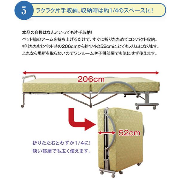 ファミリー・ライフ 極厚収納式電動リクライニングベッド 高反発スプリングマット仕様 シングル(02485)