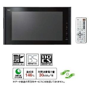 Rinnai DS-1600HV-B ブラック [16V型浴室テレビ (地上・BS・110度CS