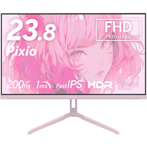 Pixio 液晶ディスプレイ　PX248WAVEK-O Pixio PX248WAVEK-O パステルピンク [23.8インチ ゲーミング