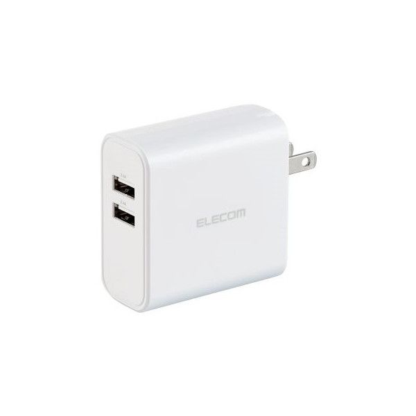 ELECOM EC-AC03WH [スマホ充電器 USB充電器 USBポート×2 コンパクト 2台同時充電 スマホ タブレット ホワイト]  激安の新品・型落ち・アウトレット 家電 通販 XPRICE エクスプライス (旧 PREMOA プレモア)