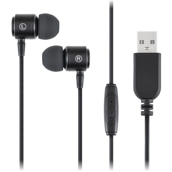 Nakabayashi UHP-08BK [USBイヤホンマイク (軽量タイプ)] | 激安の新品