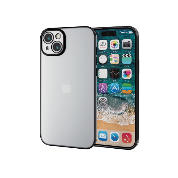 ELECOM PM-A23BUCTMKBK ^bNubN [iPhone15 Plus P[X \tg JYی݌v ^bNH Ɍ݌v]