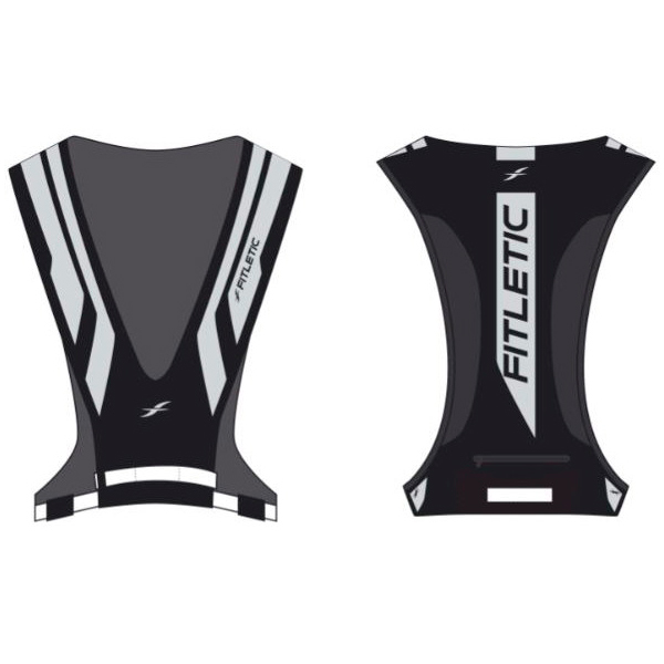 FITLETIC Glo Vest BLK/SLV GLOJ [jO xXg]