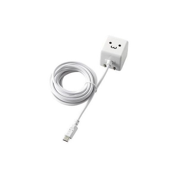ELECOM MPA-ACMAC255WF X}[gtHpAC[d CUBE 1Ao P[u microB 2.5m zCg FACE