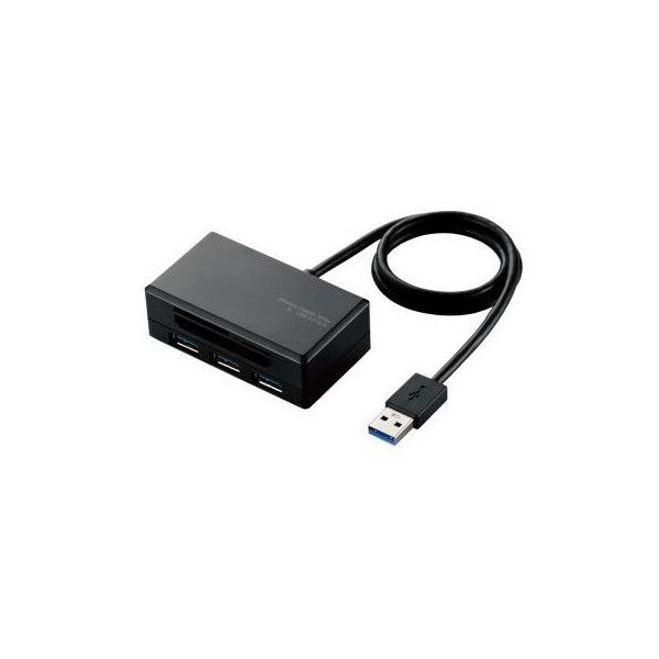 ELECOM MR3-H009BK メモリリーダライタ SD+MS+CF+XD USB3.0ハブ付