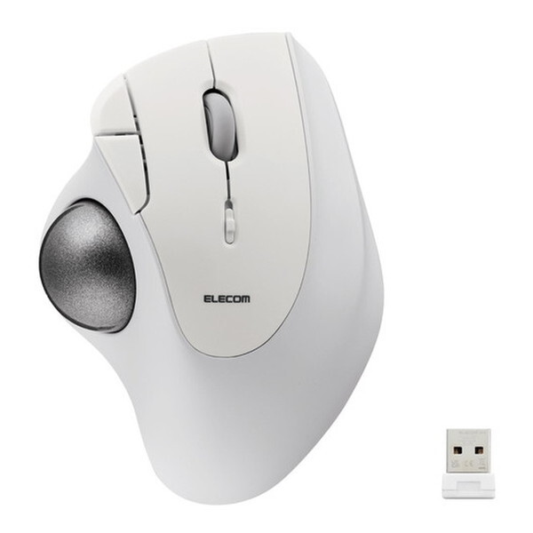ELECOM M-IT11DRWH ホワイト [トラックボール マウス (無線 5ボタン