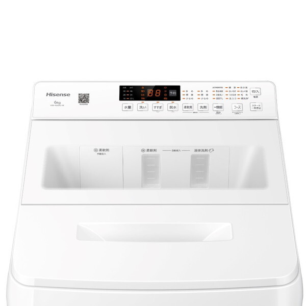 m*o様 大阪市送料無料‼️洗濯機 2022年製 Hisense 6kg クリー 2022年製 ハイセンス 6．0kg全自動洗濯機 白 HW-T60H [HWT60H]