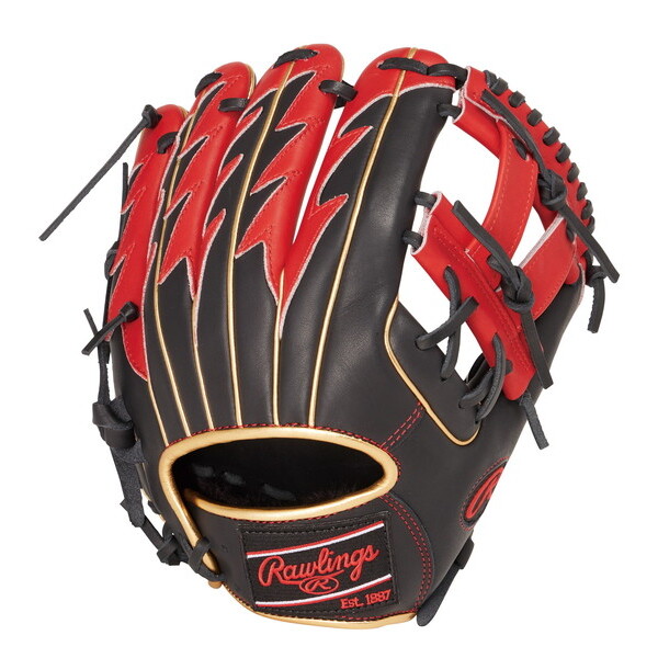 【最終値下げ】ローリングス　軟式グローブ レッド 2024モデル】ローリングス 軟式 グローブ グラブ 内野手用 HOH