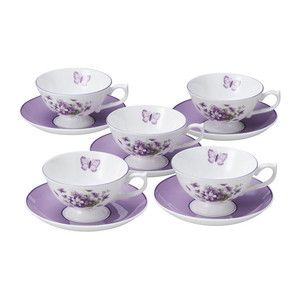 シュプール ポット付きペアコーヒーセット SHU-002 : 紅茶 ティーセット ティーポット ミルク容器 シュガーポット カップ ティーカップ ソーサー スプーン コーヒーセット  プノンペンキッチン (Aはショーとして) : ホーム＆キッチン