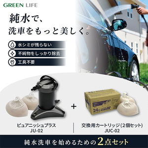 【値下げ】GREEN LIFE 交換用カートリッジ JUC-02 2個セット GREEN LIFE JU-02 ピュアニッシュプラス + JUC-02 交換用カートリッジ2