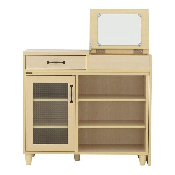 J9740 佐藤産業 デスクドレッサー NK80-90D ナチュラル クリーニング