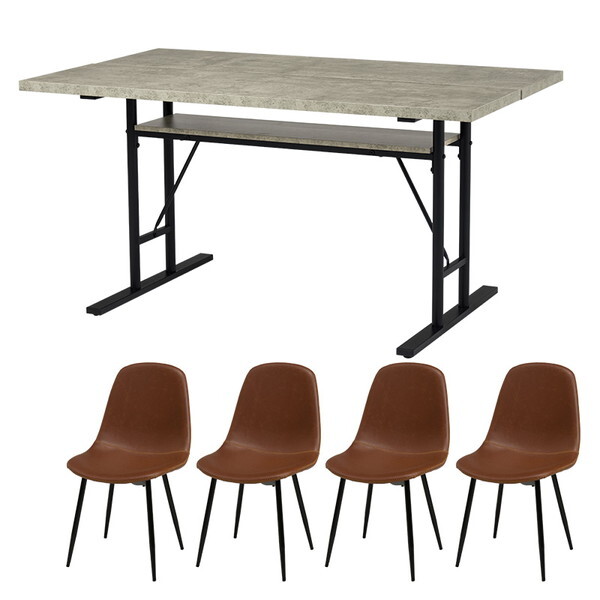 ���� LT-4770GY34BR-5S �O���[/�u���E�� [�_�C�j���O5�_�Z�b�g]