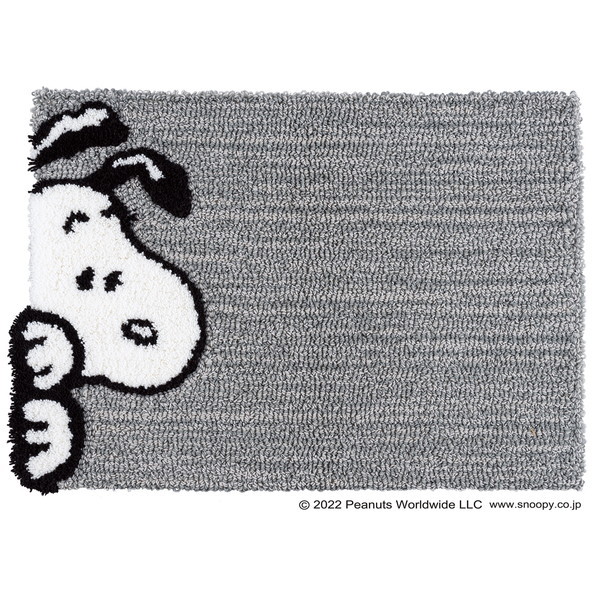 �X�~�m�G 14302268 45×65 PEANUTS �}�b�g �`���� 45×65cm �O���[