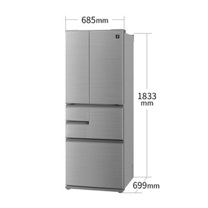 SHARP SJ-X500M-S アッシュシルバー系 [冷蔵庫 (502L・フレンチドア