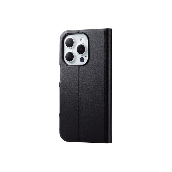 ELECOM PM-A23CPLFUBK ブラック [iPhone15 Pro ケース レザー カバー