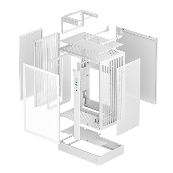 DEEPCOOL PCケース MicroATX R-CH170-WHNGM0-G DEEPCOOL R-CH170-WHNGM0-G ホワイト CH170 PLUS WH [ミニタワー