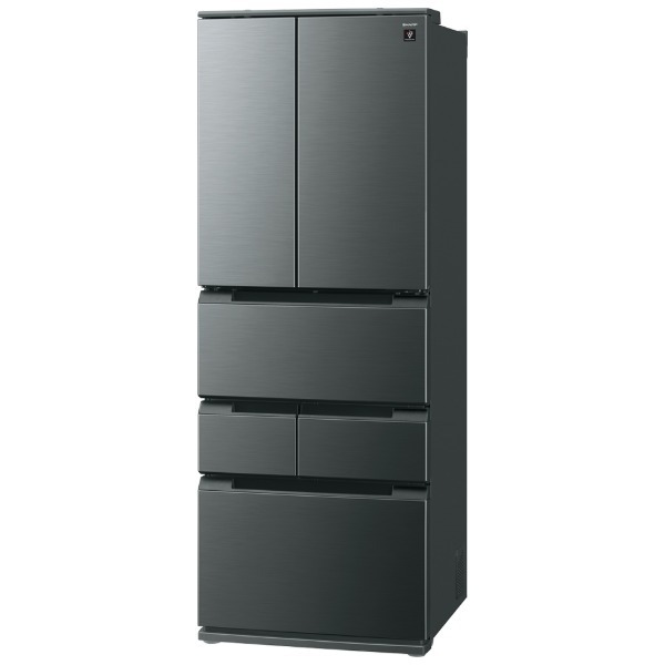 美品 SHARP冷蔵庫 2段棚 たのメル便 期間限定10年延長保証セット】 SHARP SJ-MF43R-H ダスクダークメタル