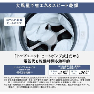 PANASONIC NA-LX127EL-W マットホワイト LXシリーズ [ドラム式洗濯乾燥