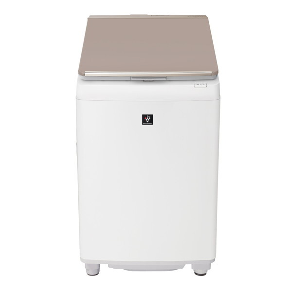 SHARP ES-PW8J-C ベージュ系 [縦型洗濯乾燥機 (洗濯8.0kg/乾燥