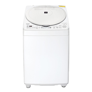 SHARP ES-TX8J-W ホワイト系 [縦型洗濯乾燥機 (洗濯8.0kg/乾燥4.5kg