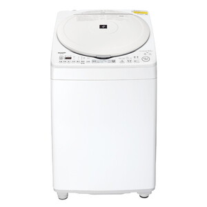 SHARP ES-TX8J-W ホワイト系 [縦型洗濯乾燥機 (洗濯8.0kg/乾燥4.5kg