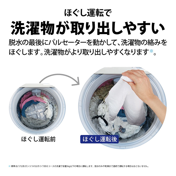 SHARP ES-TX8J-W ホワイト系 [縦型洗濯乾燥機 (洗濯8.0kg/乾燥4.5kg