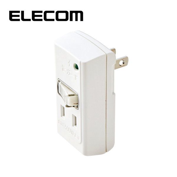 ELECOM T-KTR03WH ホワイト [スイッチタップ 雷ガード付き 一括節電