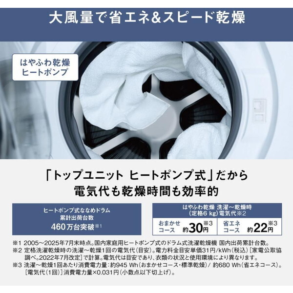 PANASONIC NA-LX113EL-W マットホワイト LXシリーズ [ドラム式洗濯乾燥