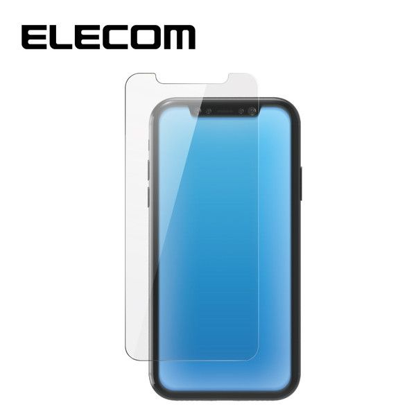 ELECOM PM-A19BFLGGBL iPhone 5.8C` X/XS یtB KX 9H u[CgJbg wh~ 0.33mm