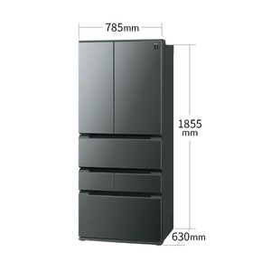 SHARP SJ-MF61R-H ダスクダークメタル [冷蔵庫 (607L・フレンチドア