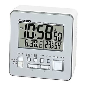 CASIO DQD-805J-8JF シルバー [電波置時計 (温度・湿度計測・アラーム)]
