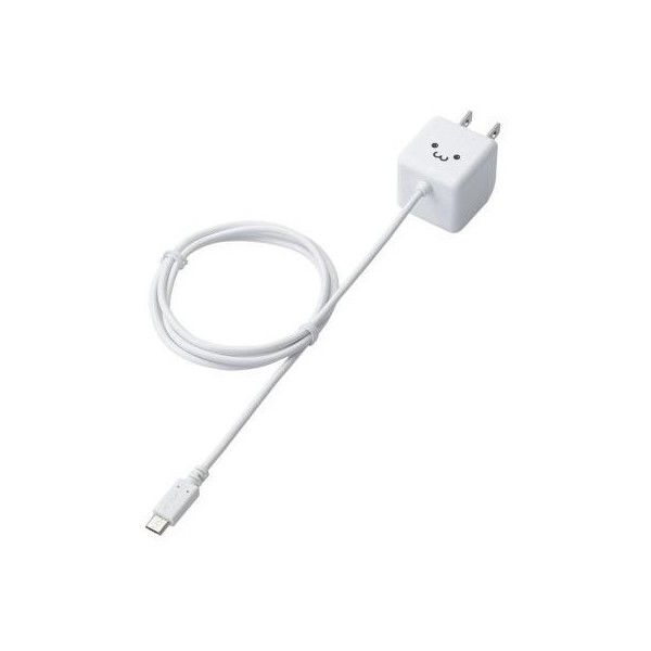ELECOM MPA-ACMBC102WH X}[gtH ^ubgpAC[d microUSB CUBE^  1.0m 1.8Ao zCgtFCX