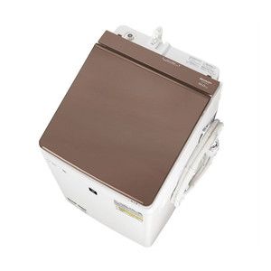 ☆中古￥28,800！SHARP　10.0㎏洗濯機　家電　ES-PT10C-T型　幅60㎝ｘ奥行65㎝ｘ高さ102㎝　【BK367】 SHARP ES-PT10G-T ブラウン系 [縦型洗濯乾燥機 (洗濯10.0kg/乾燥5.0kg