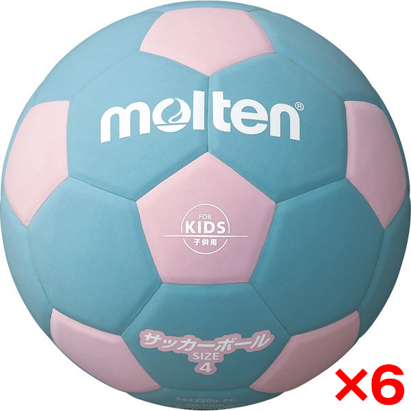 6個セット】モルテン サッカーボール 軽量4号球 サッカー2200 ピンク
