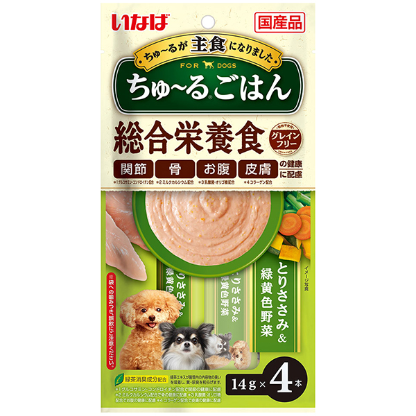 いなばペットフード いなば ちゅ～るごはん とりささみ&緑黄色野菜 14g