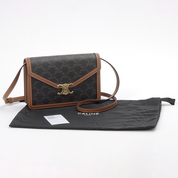 CELINE セリーヌ ショルダーバッグ ブラウン 11332 2EZH 04LU CELINE セリーヌ ショルダーバッグ ブラウン 11332 2EZH 04LU