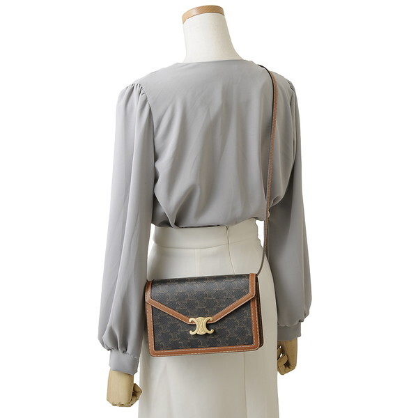 CELINE セリーヌ ショルダーバッグ ブラウン 11332 2EZH 04LU CELINE セリーヌ ショルダーバッグ ブラウン 11332 2EZH 04LU
