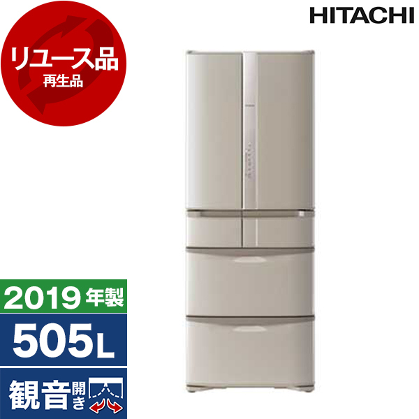 日立・6ドア冷蔵庫/フレンチドア(観音開き) 505L / 2019年製