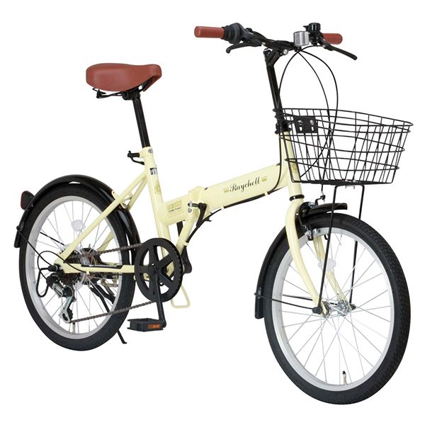 Raychell FB-206R-アイボリー(24213) [折りたたみ自転車(20インチ・6段 