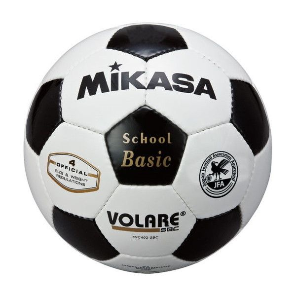 MIKASA SVC402SBC-WBK [サッカー4号(小学校)  検定球 白/黒]